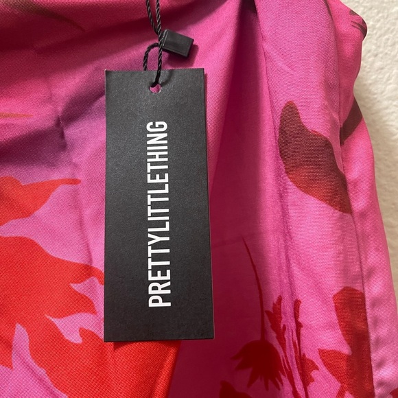 Red and Pink Floral Fringe Skirt - Picture 3 of 3